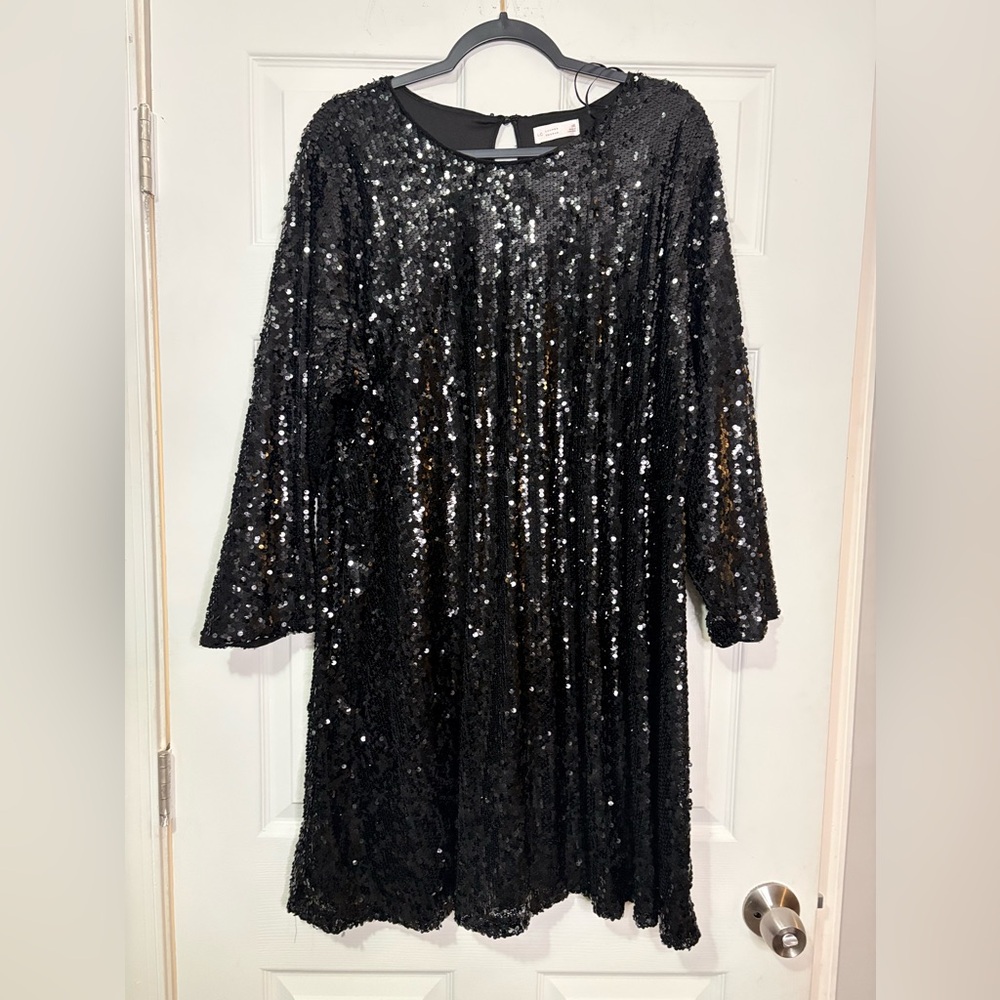 Black Sequin Dress